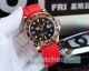 Cheapest Price Copy Rolex Yacht-Master Colorful Diamond Bezel Red Rubber Strap Watch (7)_th.jpg